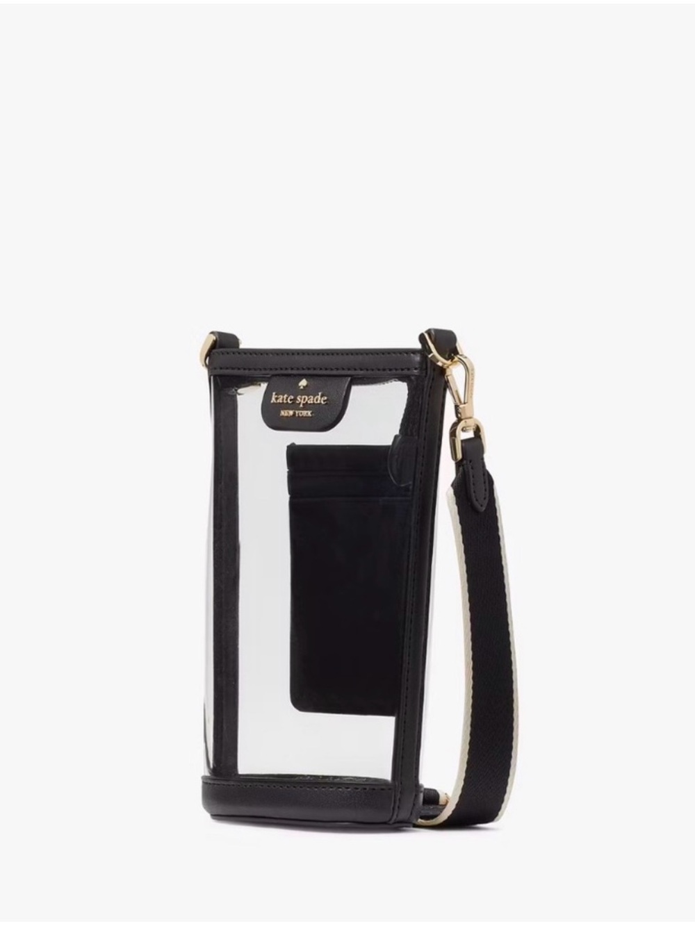 kate spade | Clear Bucket Crossbody with Black Trim & Cream Edge - Picture 2 of 13